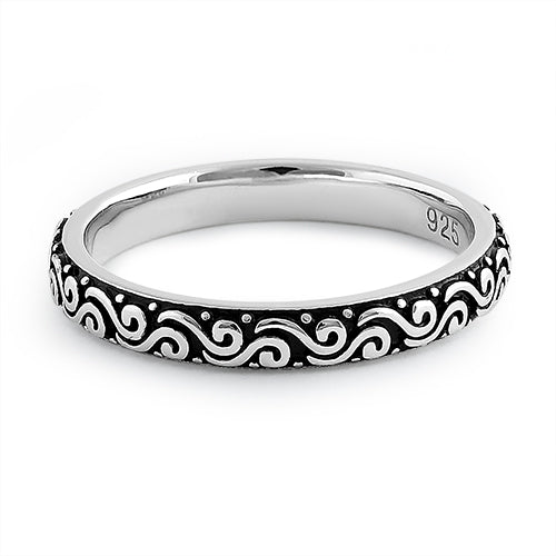 Sterling Silver Ancient Waves Band