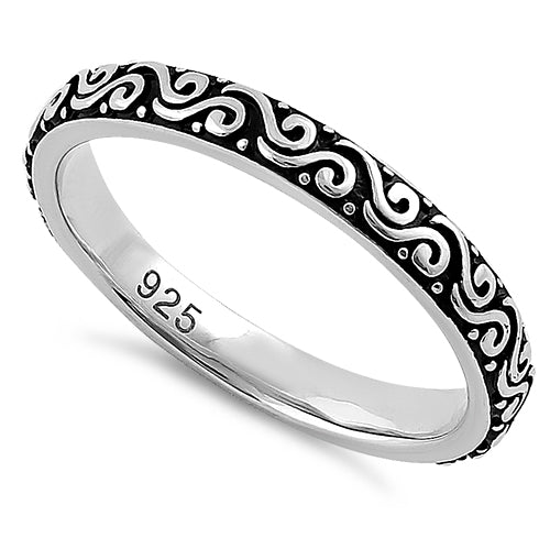 Sterling Silver Ancient Waves Band