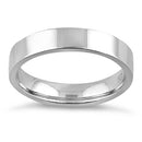 Sterling Silver 4MM Flat Wedding Band