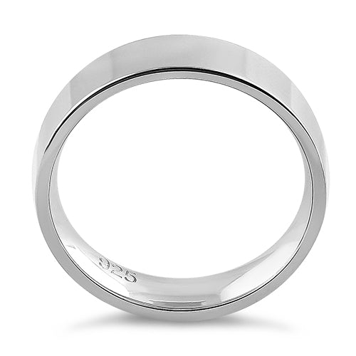 Sterling Silver 5MM Flat Wedding Band