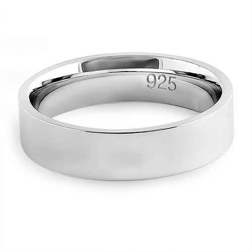 Sterling Silver 5MM Flat Wedding Band