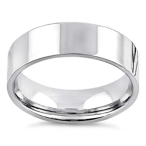 Sterling Silver 6MM Flat Wedding Band