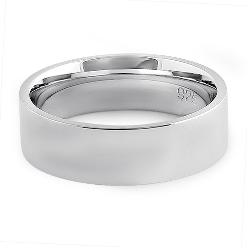 Sterling Silver 6MM Flat Wedding Band