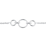 Sterling Silver Triple Round Link Bracelet