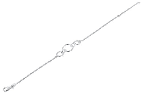 Sterling Silver Triple Round Link Bracelet