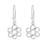 Sterling Silver Atom Dangle Earrings