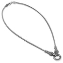 Sterling Silver Large Detachable Circle Marcasite Necklace