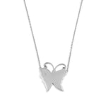 Sterling Silver Blue Lavender Butterfly Necklace