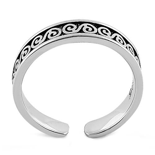 Sterling Silver Celtic S Adjustable Toe Ring