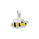 Sterling Silver Enamel Bee Pendant