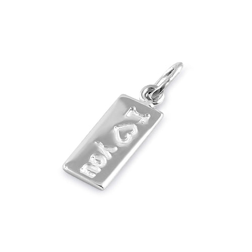 Sterling Silver I Love You Pendant