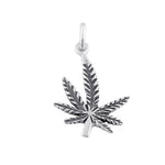 Sterling Silver Marijuana Leaf Pendant
