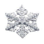 Sterling Silver Winter Snowflake Clear CZ Pendant