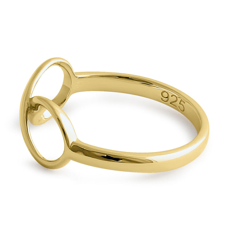 Sterling Silver Yellow Gold Plated Infinity Ring