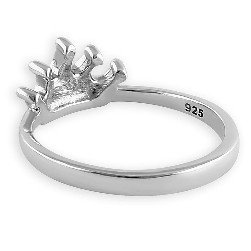 Sterling Silver Mini Crown Marcasite Ring