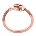 Sterling Silver Rose Gold Plated Paw & Heart Ring