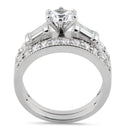 Sterling Silver 2-Piece CZ Engagement Set Ring