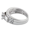 Sterling Silver 2-Piece CZ Engagement Set Ring