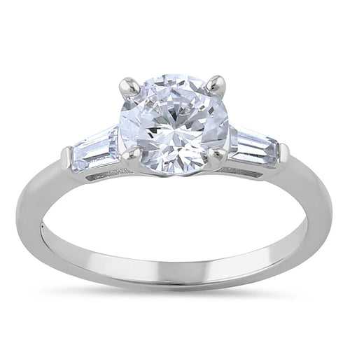 Sterling Silver 1.25 ct. CZ Engagement Ring
