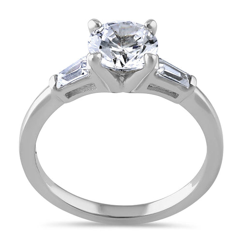 Sterling Silver 1.25 ct. CZ Engagement Ring