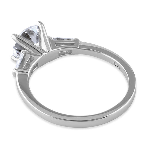 Sterling Silver 1.25 ct. CZ Engagement Ring