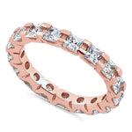Rose Gold Plated Sterling Silver Eternity Ring