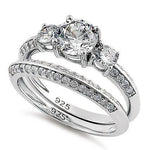 Sterling Silver 1.30 ct.  CZ Engagement Ring