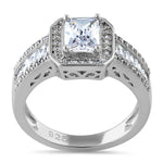 Sterling Silver 1.10 ct. Emerald-Cut CZ Ring