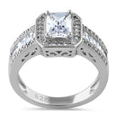Sterling Silver 1.10 ct. Emerald-Cut CZ Ring