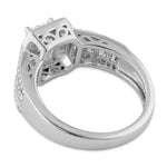 Sterling Silver 1.10 ct. Emerald-Cut CZ Ring