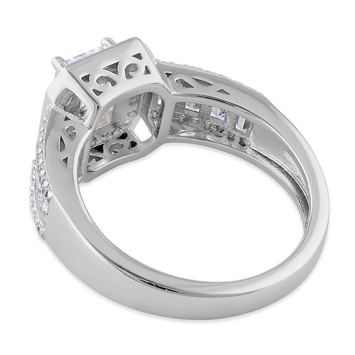 Sterling Silver 1.10 ct. Emerald-Cut CZ Ring