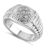 Sterling Silver Men's Premium CZ Ring