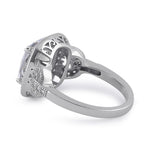 Sterling Silver 10mm Cushion Halo Engagement Ring