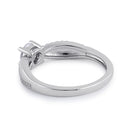 Sterling Silver Clear Round CZ Elegant Engagement Ring