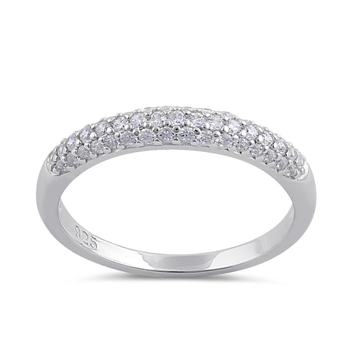 Sterling Silver Clear CZ Band Ring