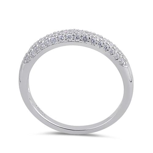 Sterling Silver Clear CZ Band Ring