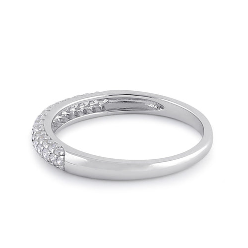 Sterling Silver Clear CZ Band Ring