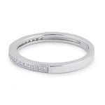 Sterling Silver Thin Clear CZ Band Ring