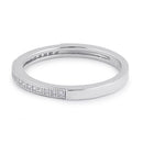 Sterling Silver Thin Clear CZ Band Ring