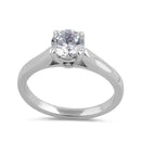 Sterling Silver 1.0 Ct. CZ Engagement Ring