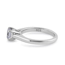 Sterling Silver 1.0 Ct. CZ Engagement Ring
