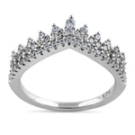 Sterling Silver CZ  Crown Ring