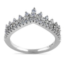 Sterling Silver CZ  Crown Ring