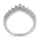 Sterling Silver CZ  Crown Ring