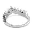 Sterling Silver CZ  Crown Ring