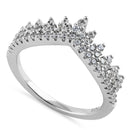 Sterling Silver CZ  Crown Ring