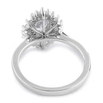 Sterling Silver Oval CZ Cluster Ring