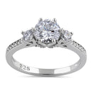 Sterling Silver 1.0 ct. CZ Engagement Ring