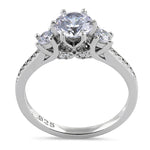 Sterling Silver 1.0 ct. CZ Engagement Ring