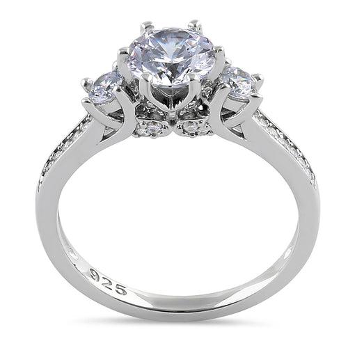 Sterling Silver 1.0 ct. CZ Engagement Ring